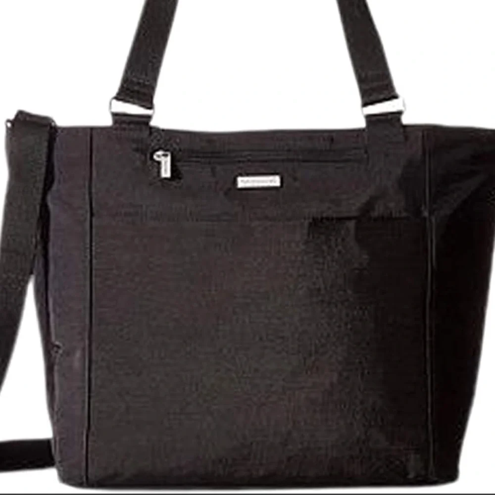 BAGGALLINI BLACK BOULEVARD LAPTOP TOTE NEW